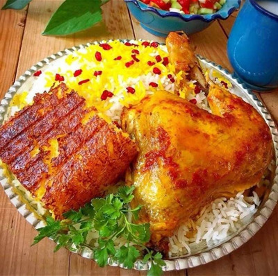 چلومرغ سرخ شده
